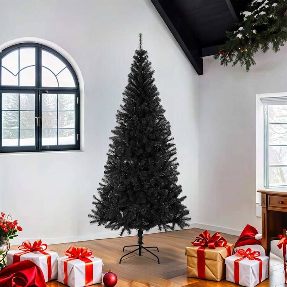 vidaXL Artificial Christmas Tree with Stand PVC Black