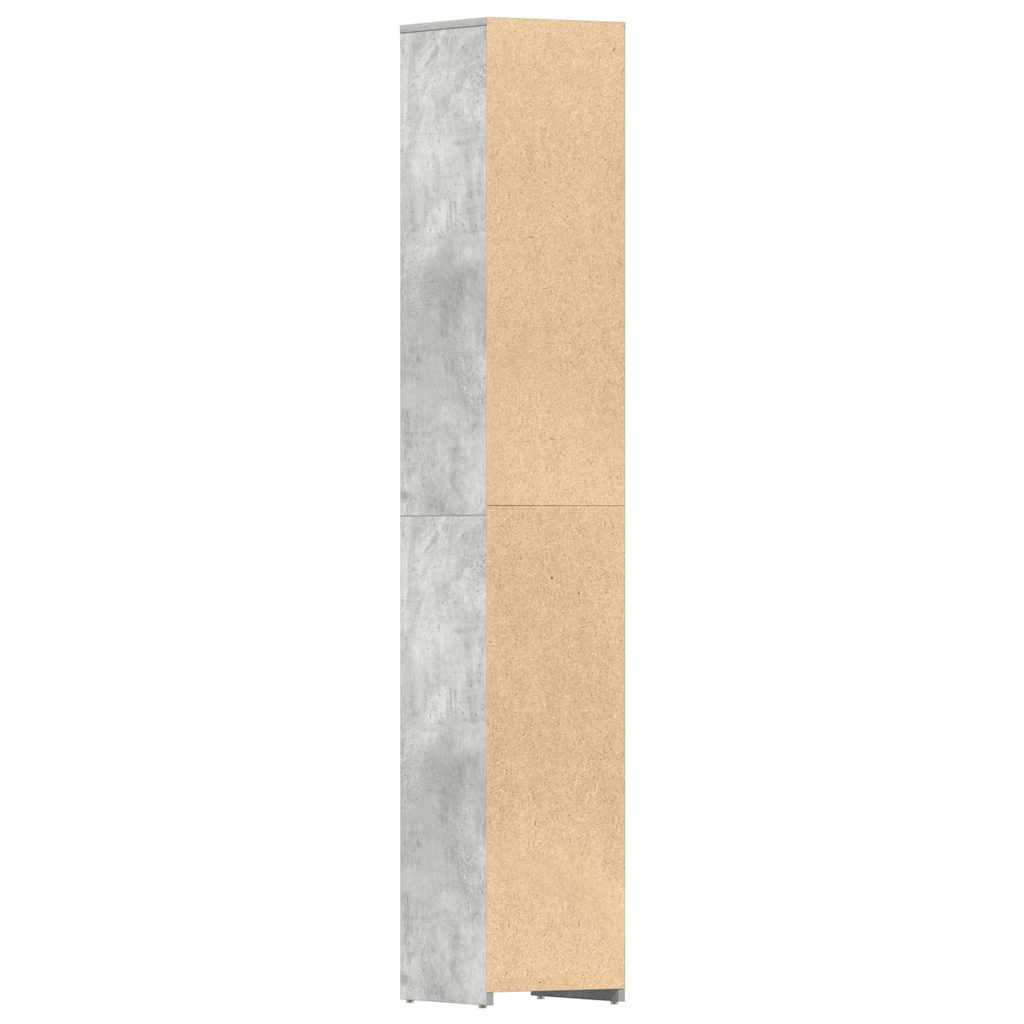 Bathroom Cabinet Concrete Grey Engineered Wood