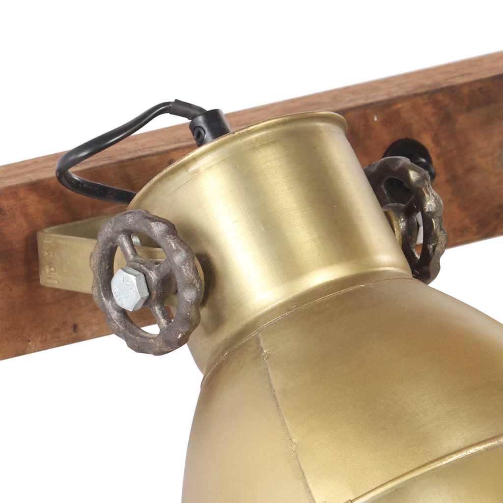 320508 vidaXL Industrial Wall Lamp Brass 45x25 cm E27 6