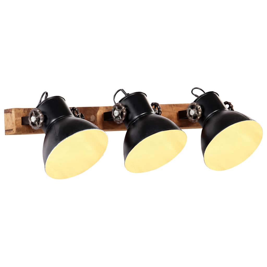 vidaXL Industrial Wall Lamp 65x25 cm E27 Black