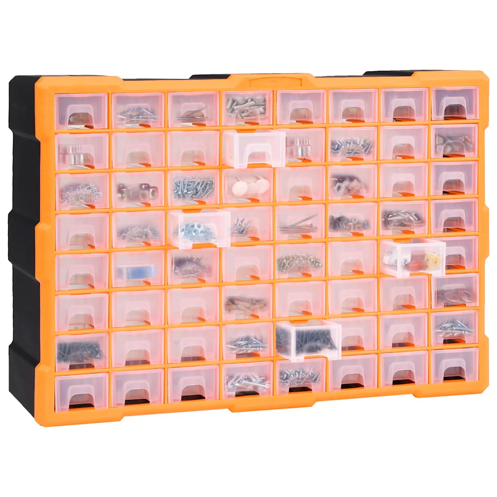 vidaXL Multi-drawer Organiser with 64 Drawers 52x16x37.5 cm 6