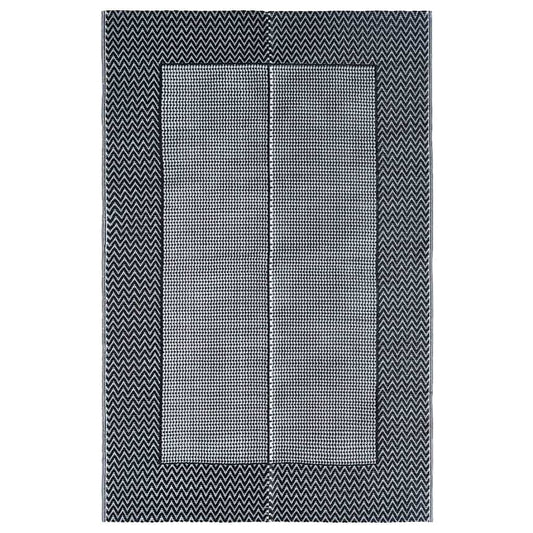 Outdoor Carpet ARAKIL PP 190 x 290 cm Black–White and grey Black and grey