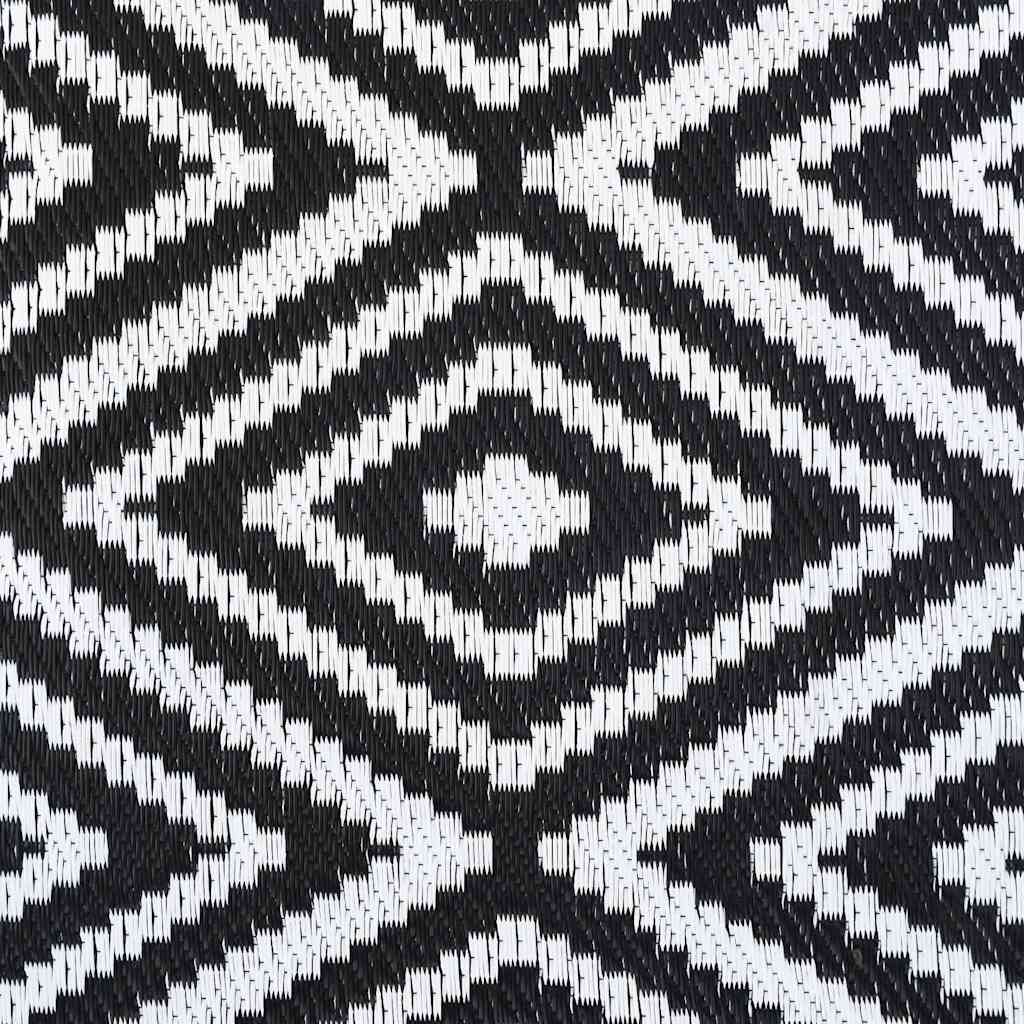 vidaXL Outdoor Carpet | White and Black | Polypropylene | 190 x 290 cm 6