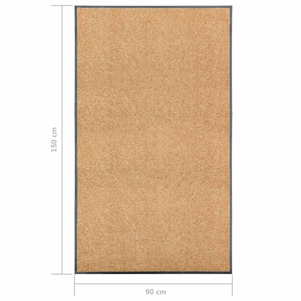 vidaXL Door Mat | Cream | Polyamide, PVC | 90x150 cm | Non-slip | Door Mat 6