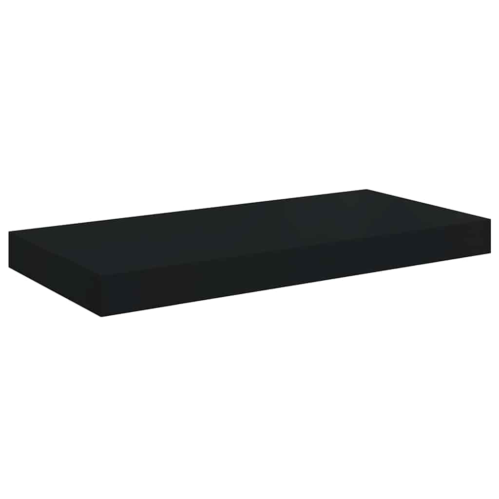 vidaXL Floating Wall Shelves 4 pcs Black 50x23.5x3.8 cm MDF 6