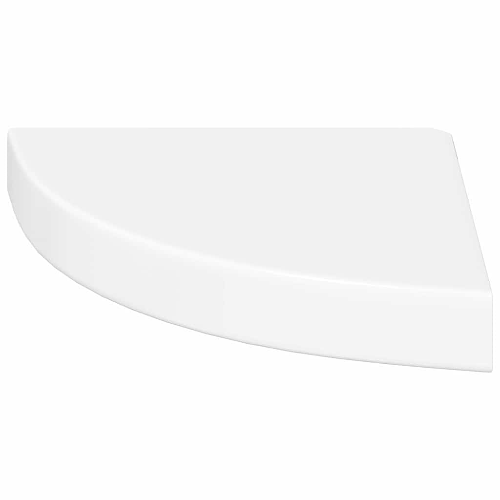 vidaXL Corner Shelf | Set of 4 | High gloss white | Honeycomb MDF, metal | Small 6