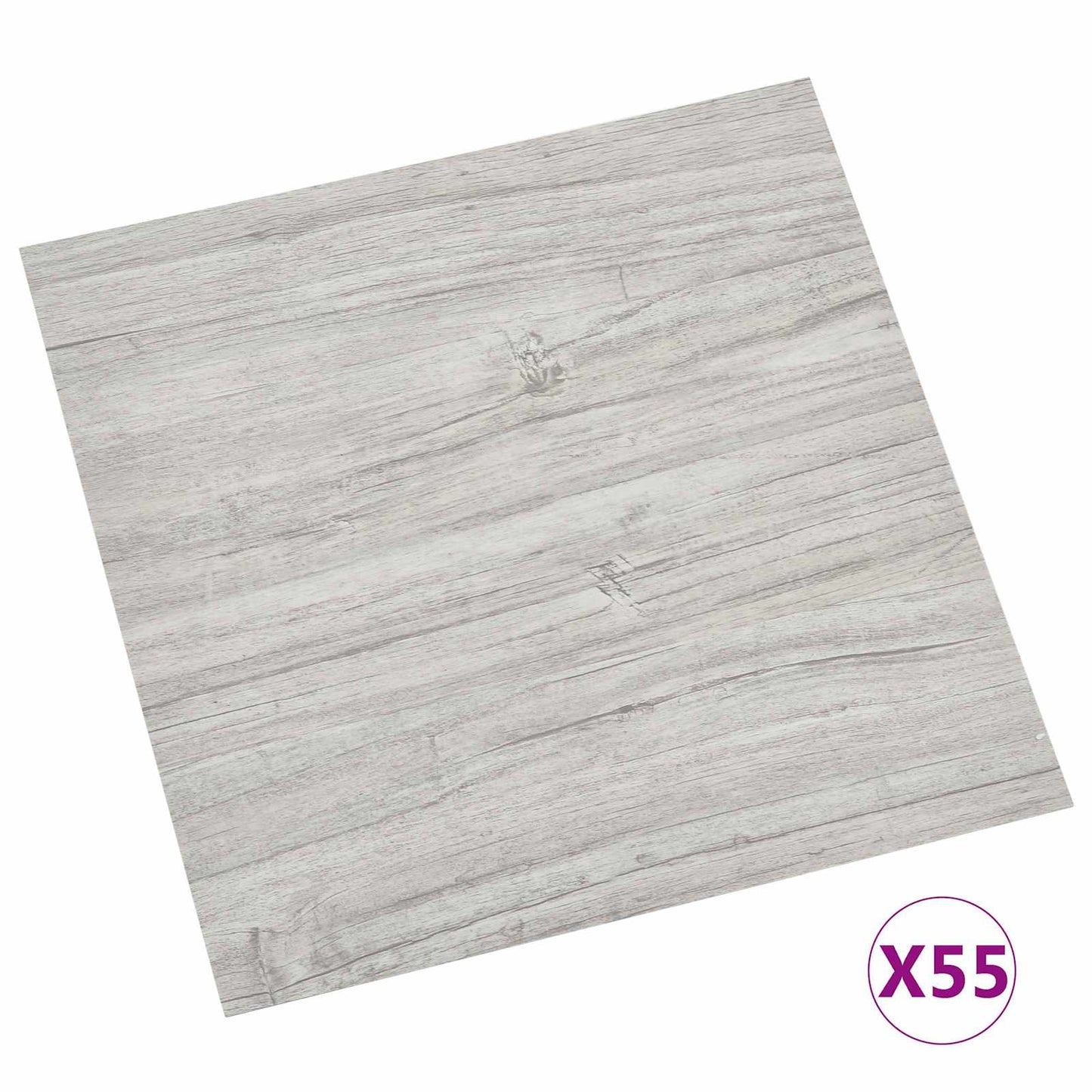 vidaXL Flooring Planks Grey and Wood 5.11 m² 55 pcs PVC 3