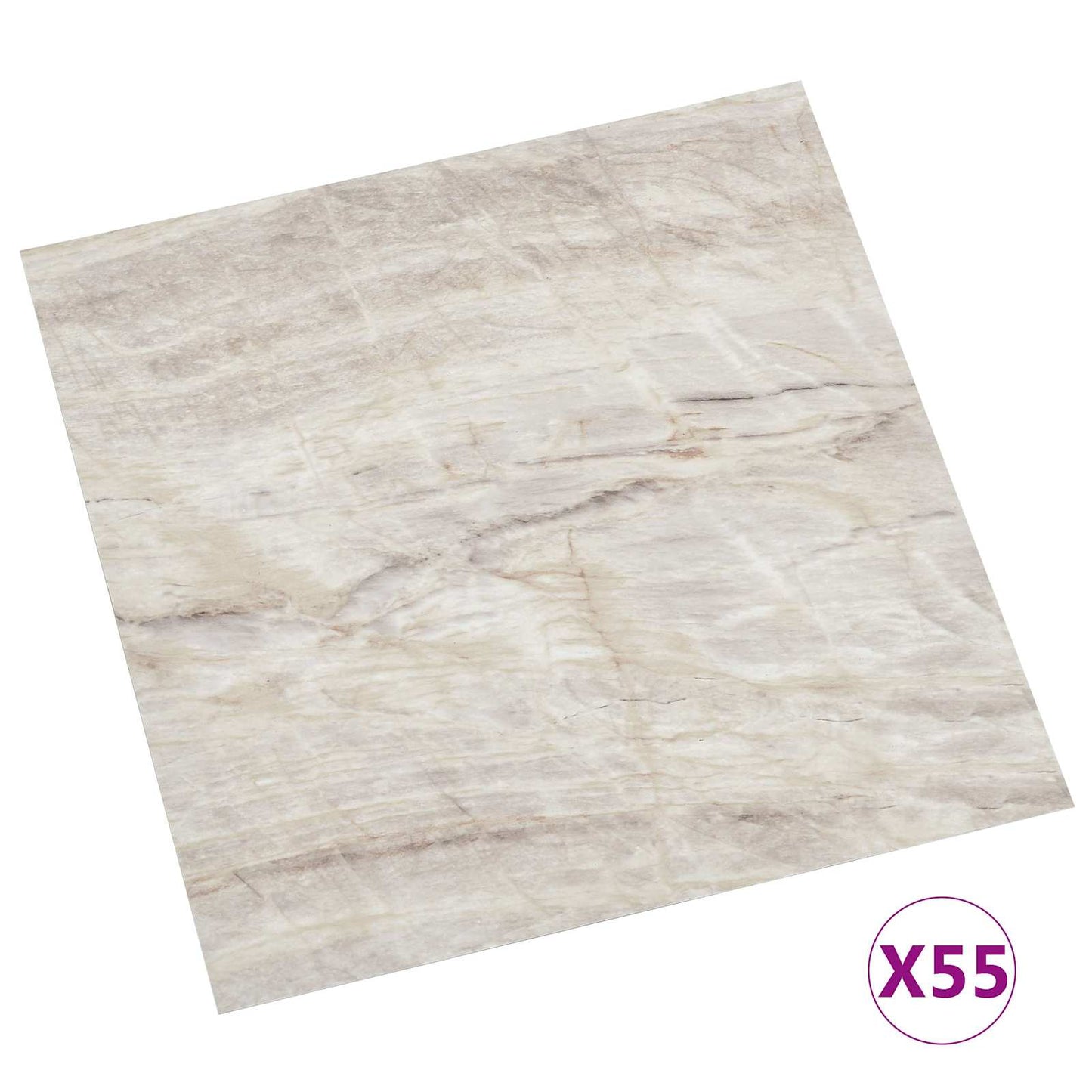 vidaXL Flooring Planks Brown and Beige 5.11 m² 55 pcs PVC 3