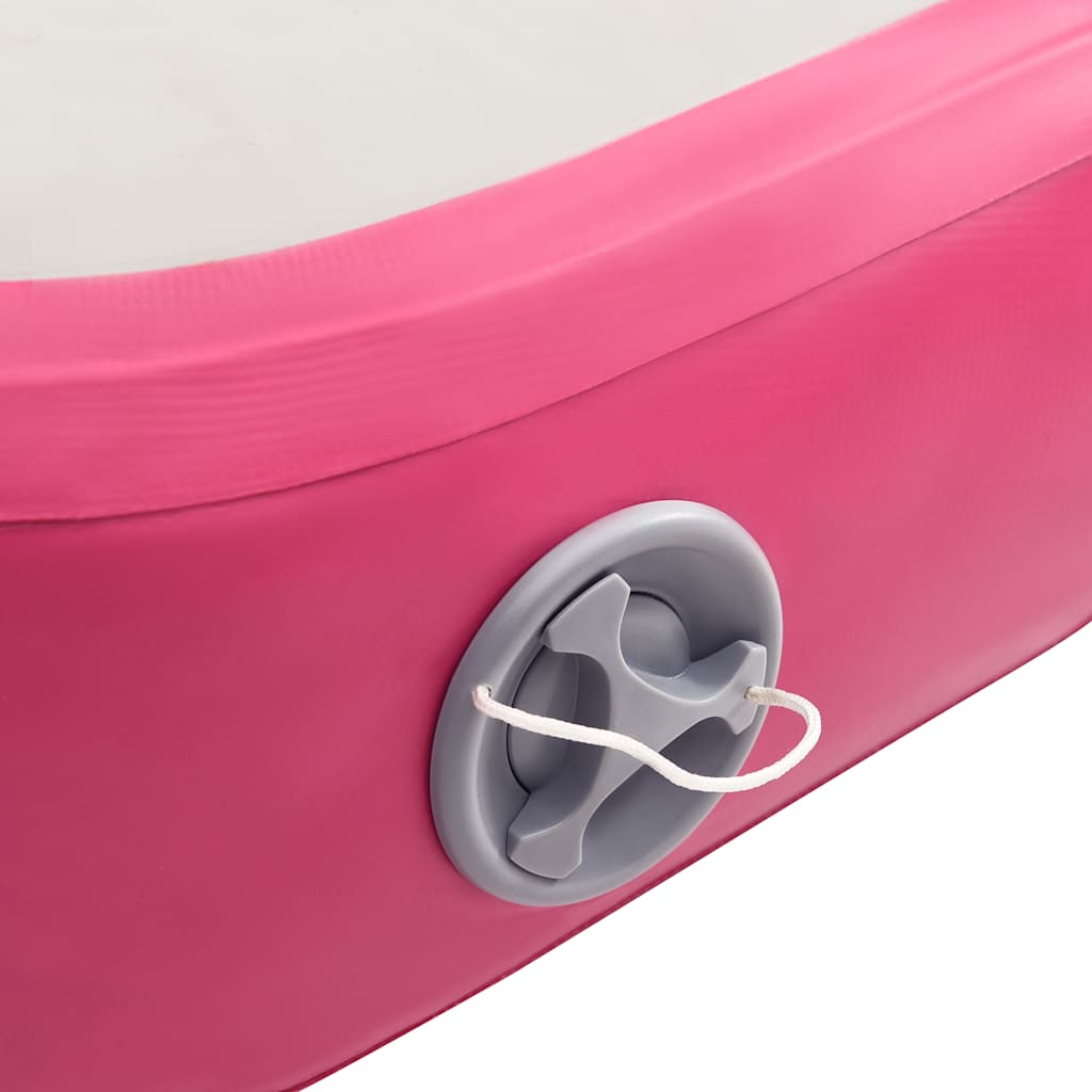 vidaXL Inflatable Gymnastics Mat with Pump 60x100x15 cm PVC Pink 6