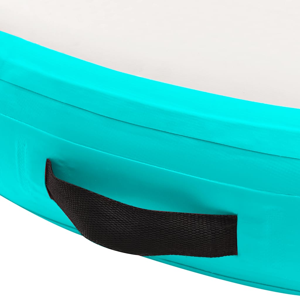 vidaXL Inflatable Gymnastic Mat with Pump 100x100x10 cm PVC Green 6