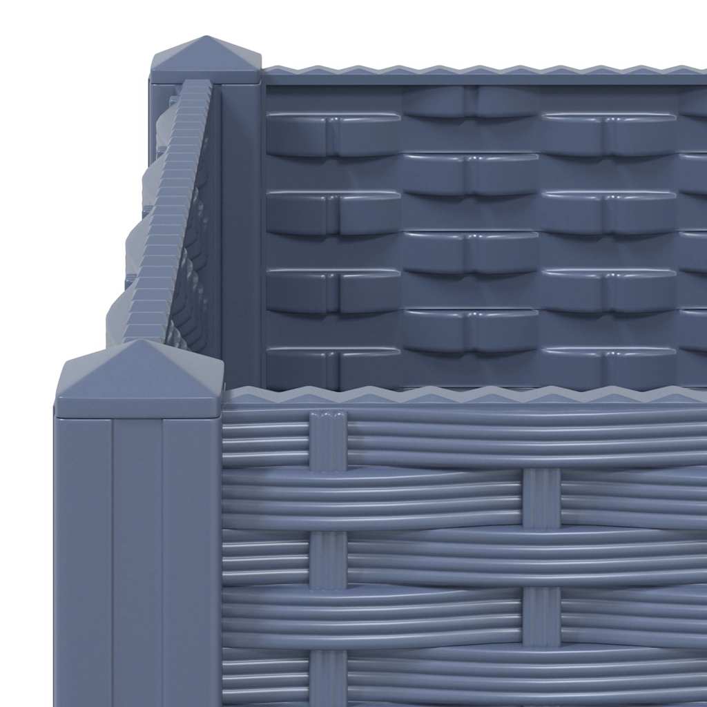 310409 vidaXL Raised Bed 80x80x38 cm Polypropylene 6
