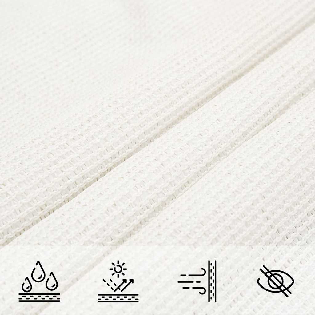 311241 vidaXL Sunshade Sail 160 g/m² White 3,5x4,5 m HDPE 6