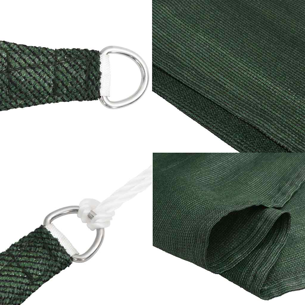 311483 vidaXL Sunshade Sail 160 g/m² Dark Green 5x6x6 m HDPE 6