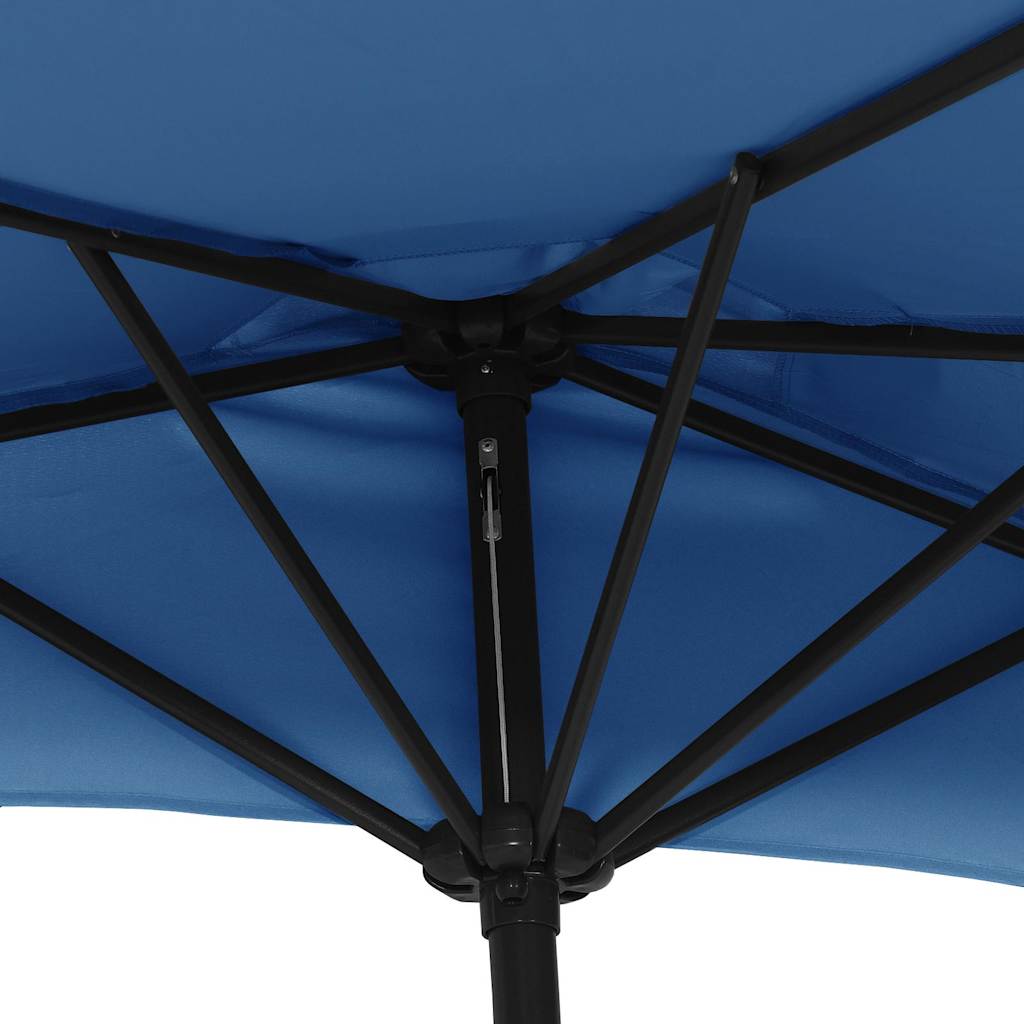 vidaXL Balcony Parasol | Blue | Fabric, Aluminium, Steel | Large 6