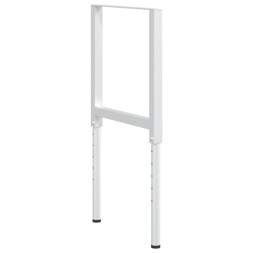 147932 vidaXL Adjustable Work Bench Frames 2 pcs Metal 55x(69-95,5) cm Grey 6