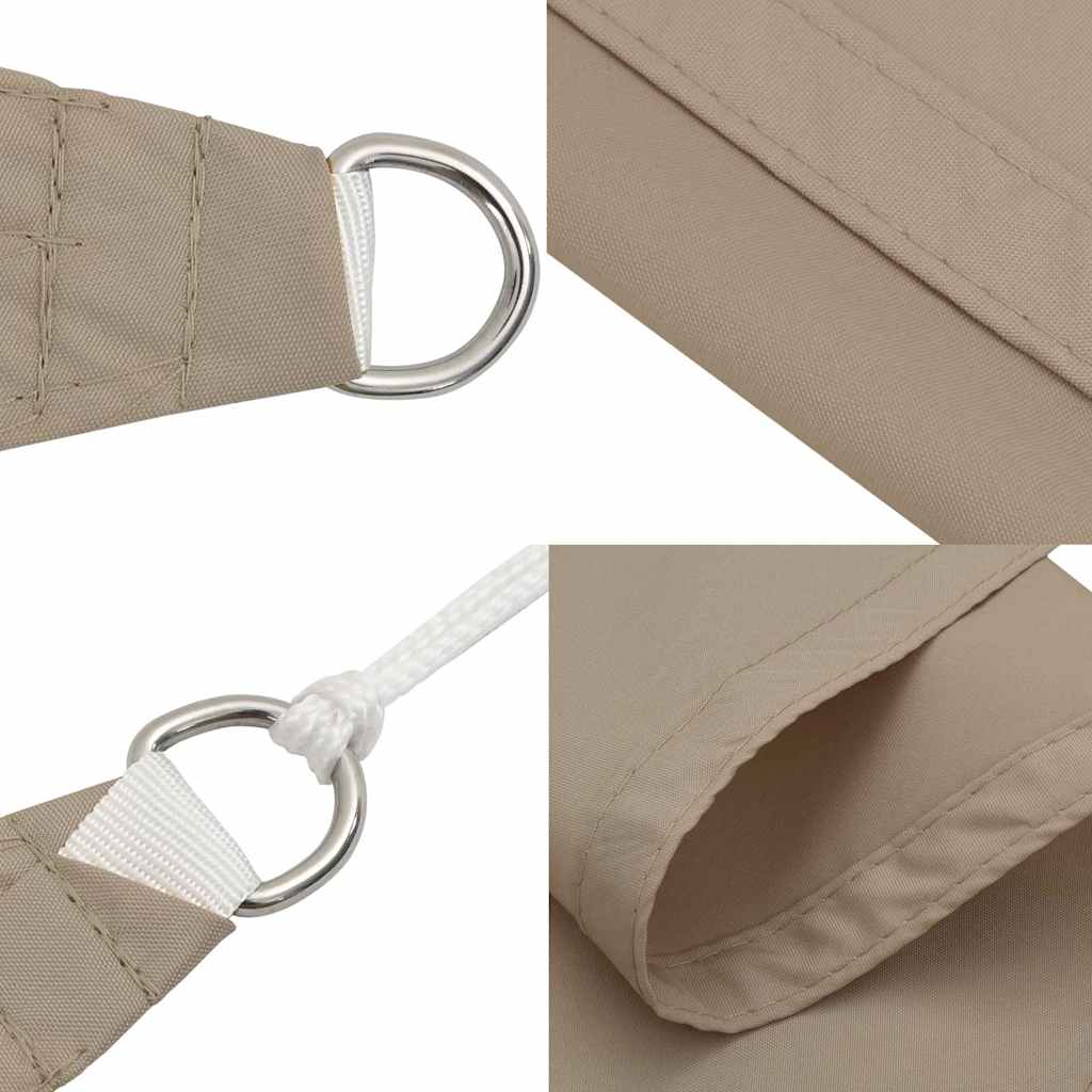 vidaXL Sunshade Sail Oxford Fabric Square 4x4 m Taupe 6