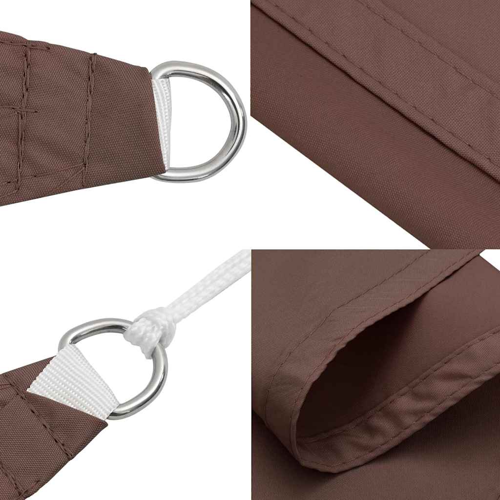135800 vidaXL Sunshade Sail Oxford Fabric Square 4,5x4,5 m Brown 6
