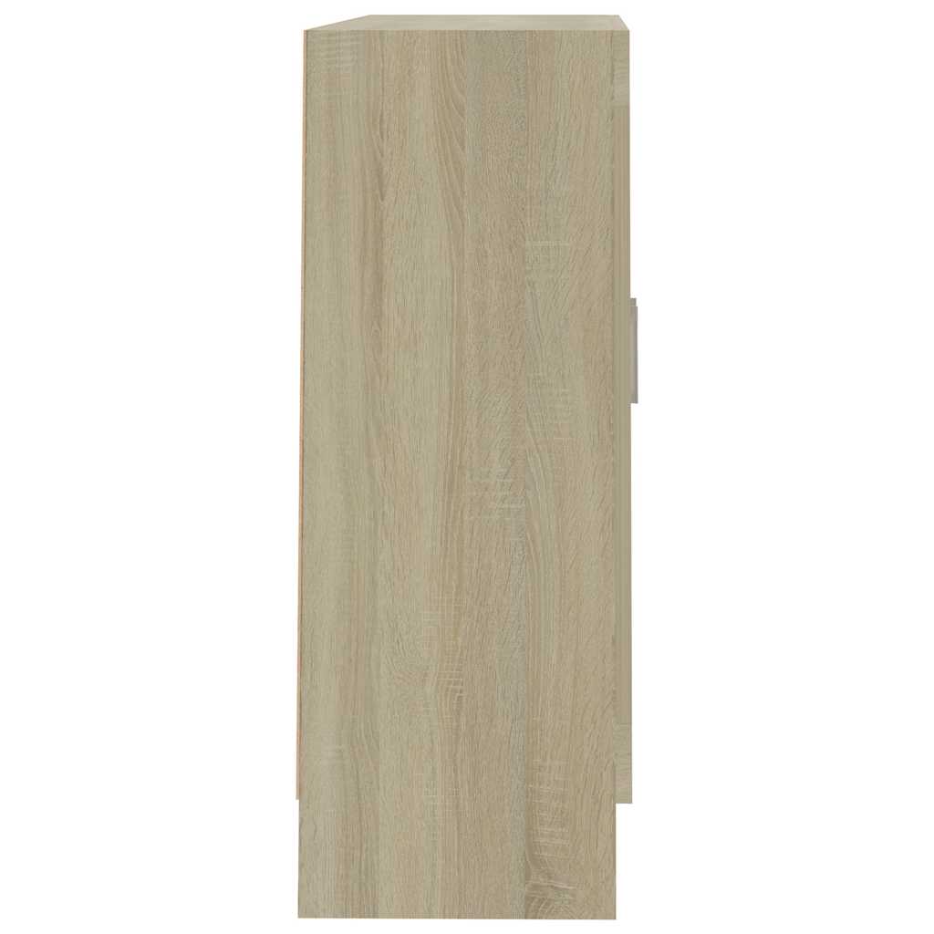 802744 vidaXL Vitrine Cabinet Sonoma Oak 82,5x30,5x80 cm Engineered Wood 6