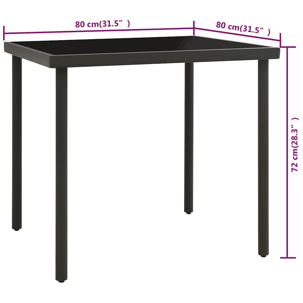 vidaXL Outdoor Dining Table | Black and Anthracite 4