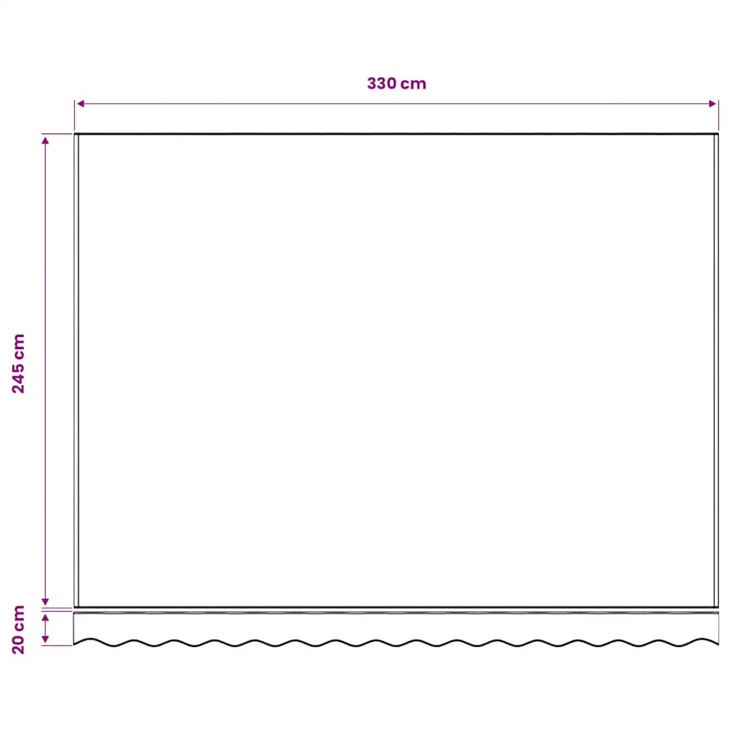 vidaXL Awning Replacement Fabric Brown 350x250 cm Polyester 6