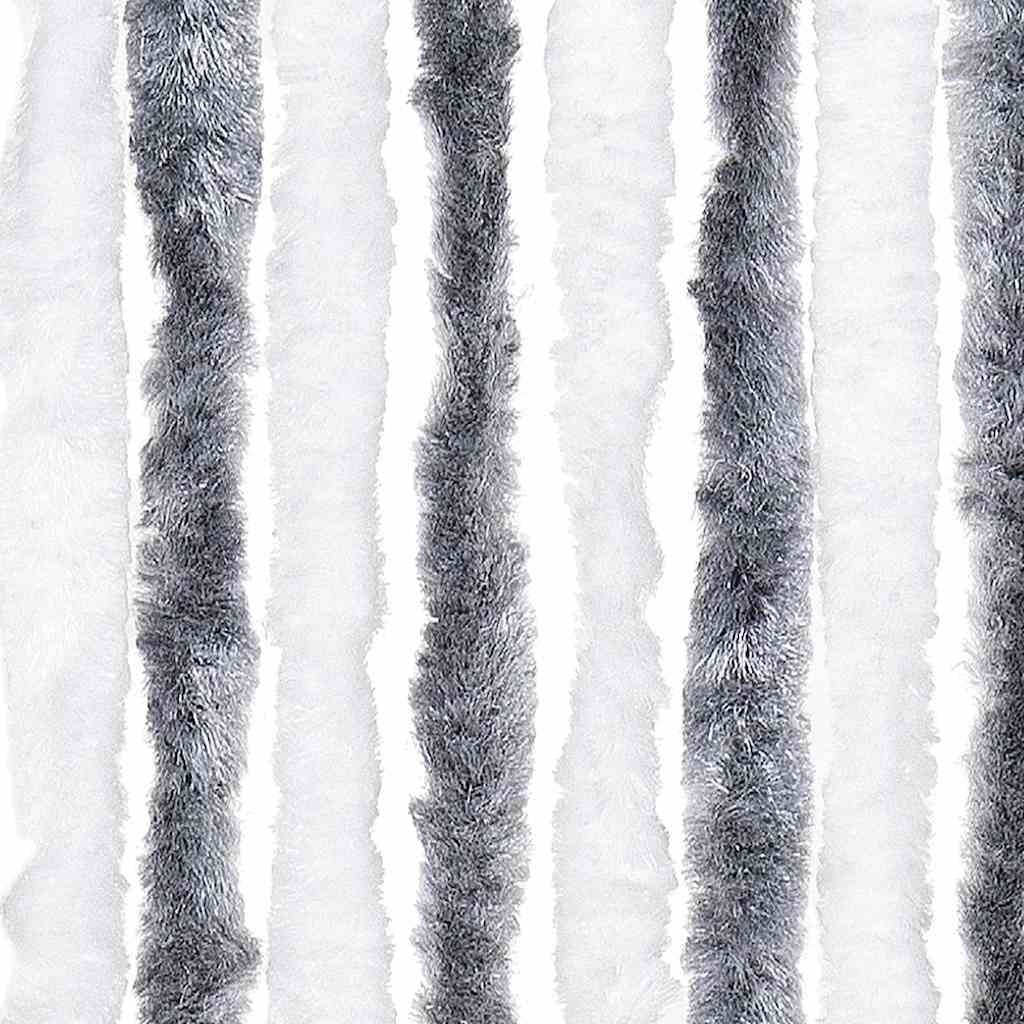 vidaXL Insect Curtain Grey and White 118x220 cm Chenille 6