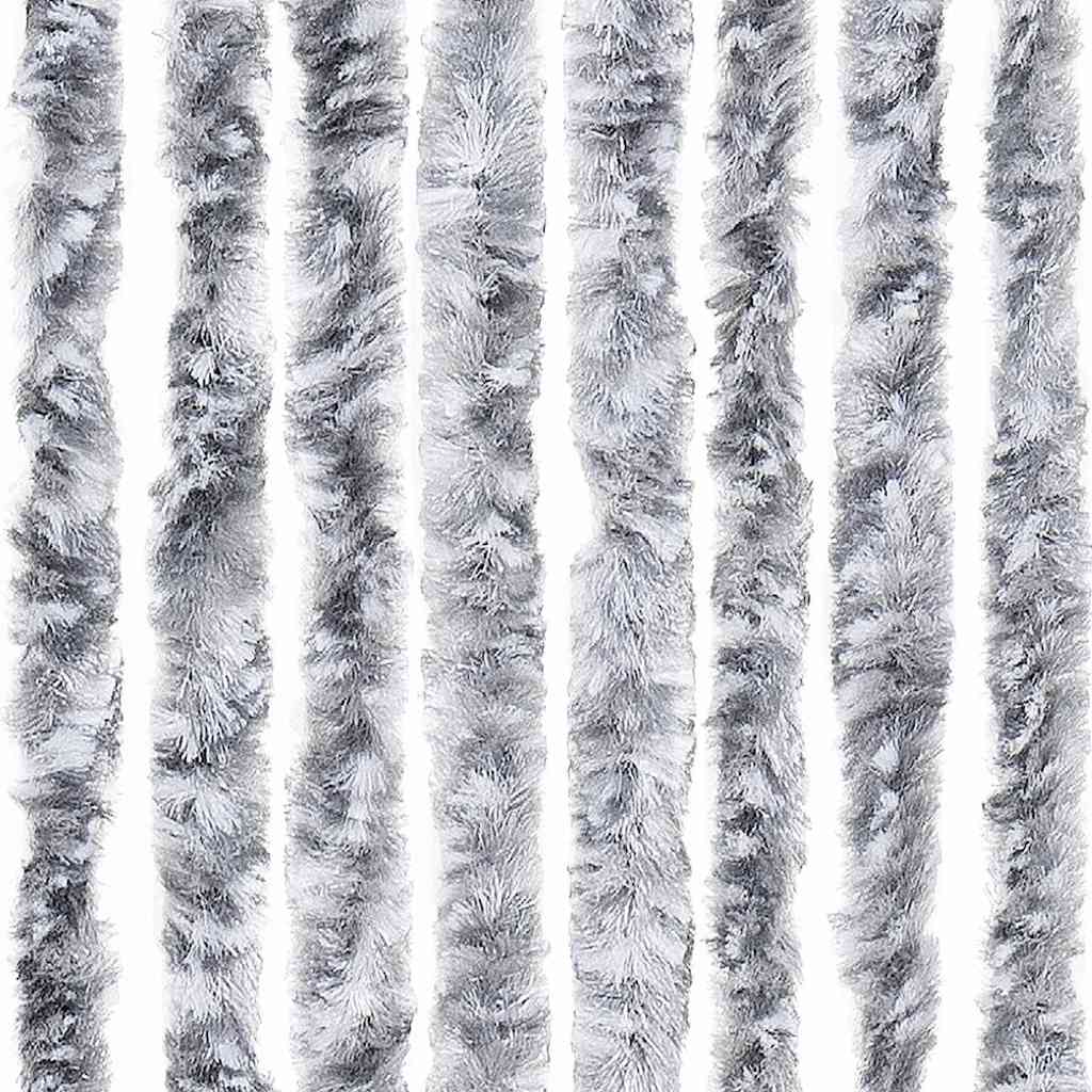vidaXL Insect Curtain White and Grey 90x200 cm Chenille 6