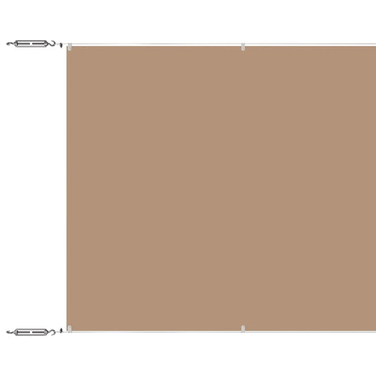 148407 vidaXL Vertical Awning Taupe 100x1000 cm Oxford Fabric 2