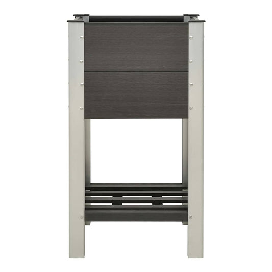 Garden Raised Bed with Shelf Grey WPC 50 cm 90 cm