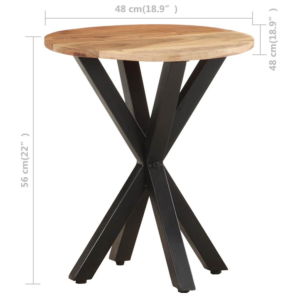 vidaXL Side Table 48x48x56 cm Solid Acacia Wood 6