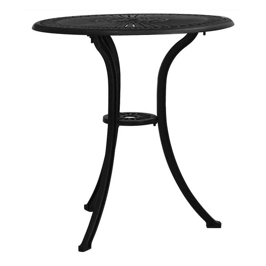 Garden Table 62x62x65 cm Cast Aluminium Black