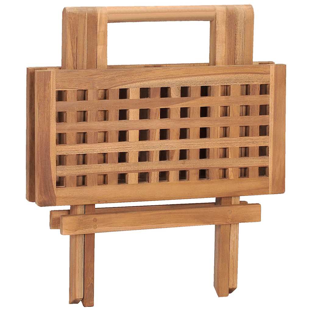 vidaXL Garden Table | Natural Teak | Solid Teak Wood | 50x50x50 cm | Foldable 6