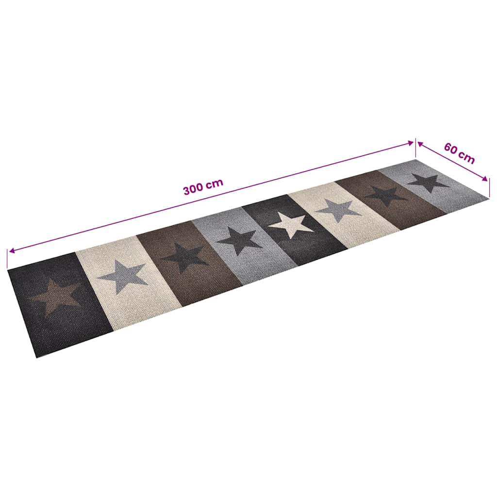 vidaXL Kitchen Carpet | Multicolour | Polyamide, Latex | 300 x 60 cm 5