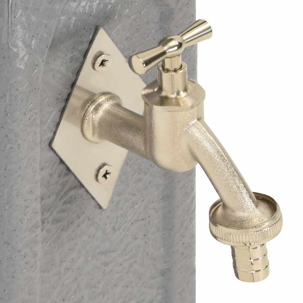 vidaXL Garden Tanker with Faucet Light Grey Stone Look 6