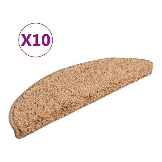 Stair Mats 56x17x3 cm Half Round Width 56 cm 10 Beige