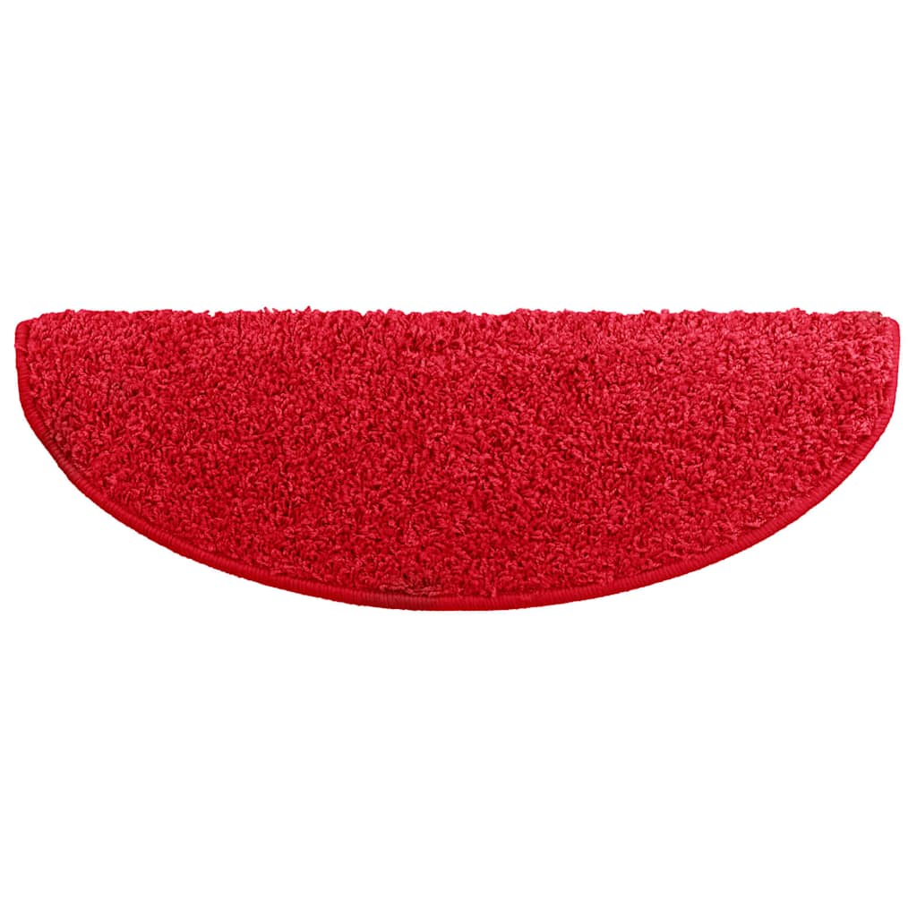 vidaXL Stair Mats 10 pcs 65x21x4 cm Red Half Round Large 6