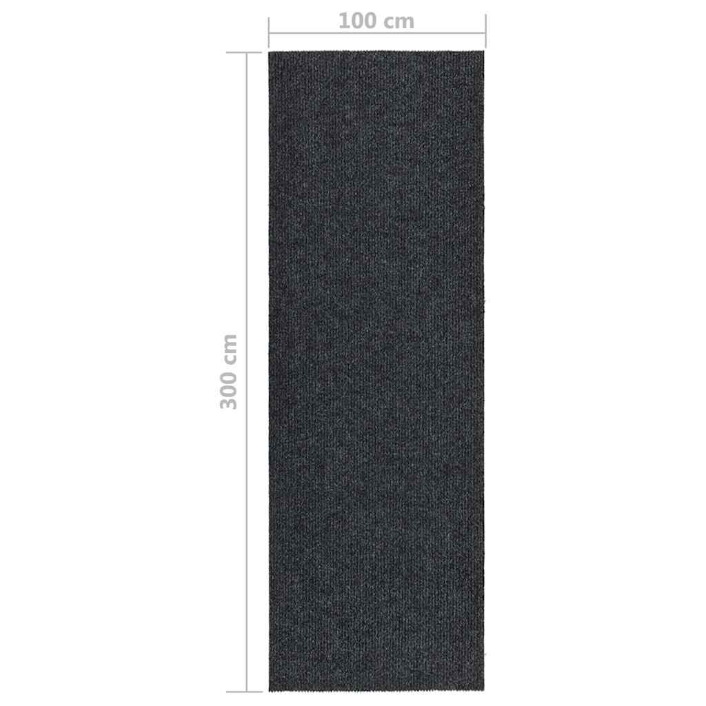vidaXL Carpet Runner | Anthracite | 70% PP, 30% PES | 100 x 300 cm | Non-slip 6