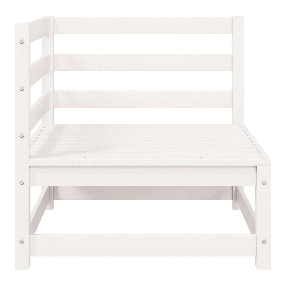 Garden Sofa Corner 70x70x67 cm Solid Wood Pine Corner Sofa White