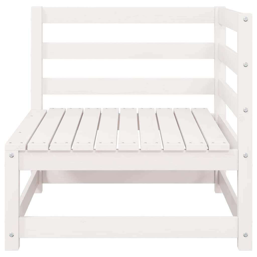 vidaXL Garden Corner Sofas 2 pcs White Solid Wood Pine 6