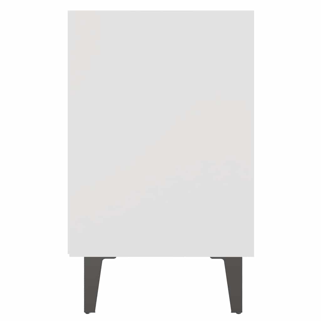 vidaXL Bed Cabinet | Set of 2 | White | Engineered wood, metal | Standard 6