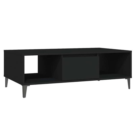 Coffee Table 103,5x60x35 cm Engineered Wood Black