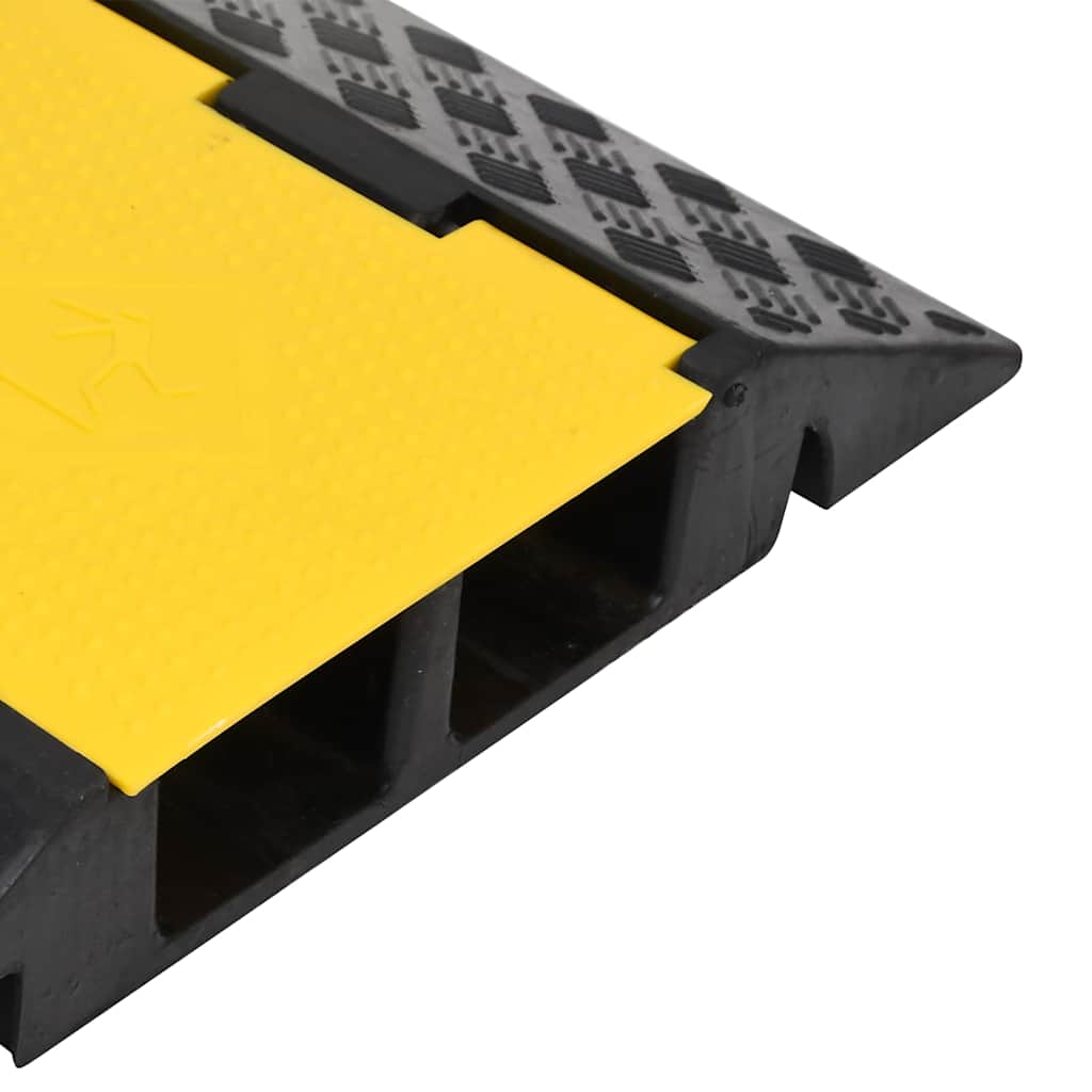 150966 vidaXL Cable Protector Ramp with 2 Channels 90 cm Rubber 6