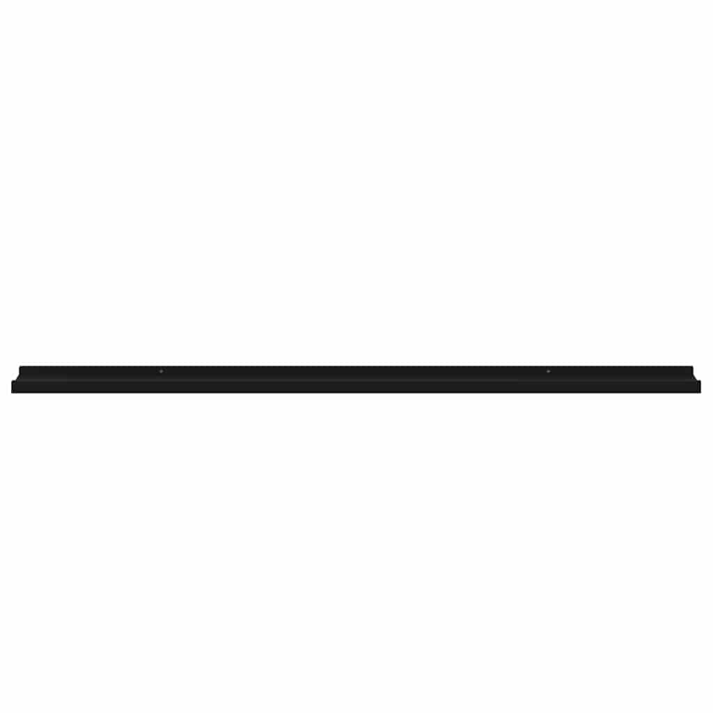 vidaXL Wall Shelf | Set of 4 | Black | MDF | 115 x 9 x 3 cm | Wall mounting 6