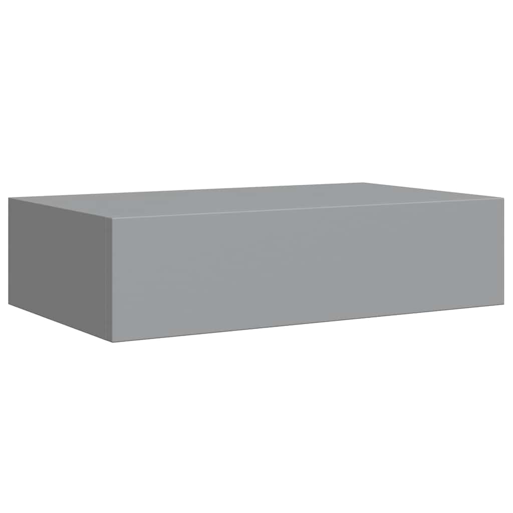 vidaXL Wall-mounted Drawer Shelves 2 pcs Grey 40x23.5x10cm MDF 6