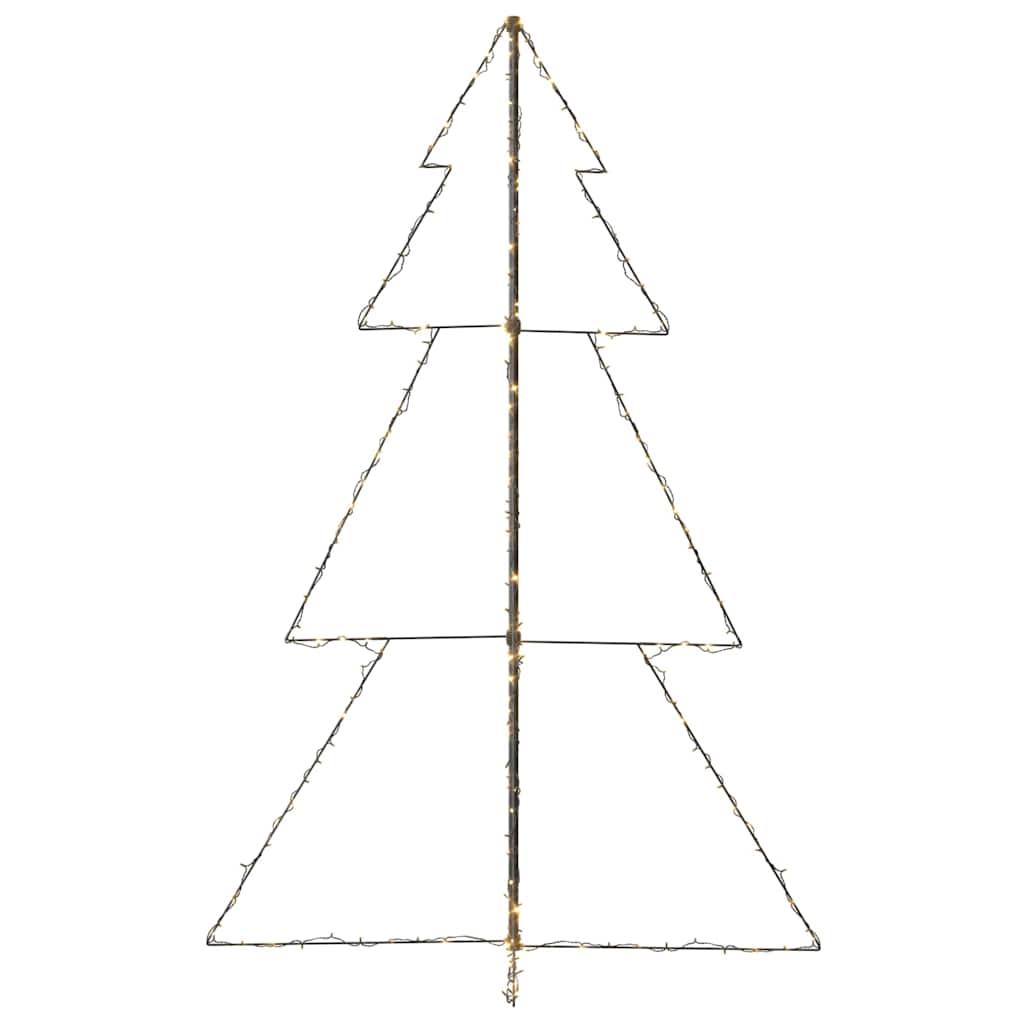 vidaXL Christmas Cone Tree | Warm white | Metal | Large | Decorative Inlays 6