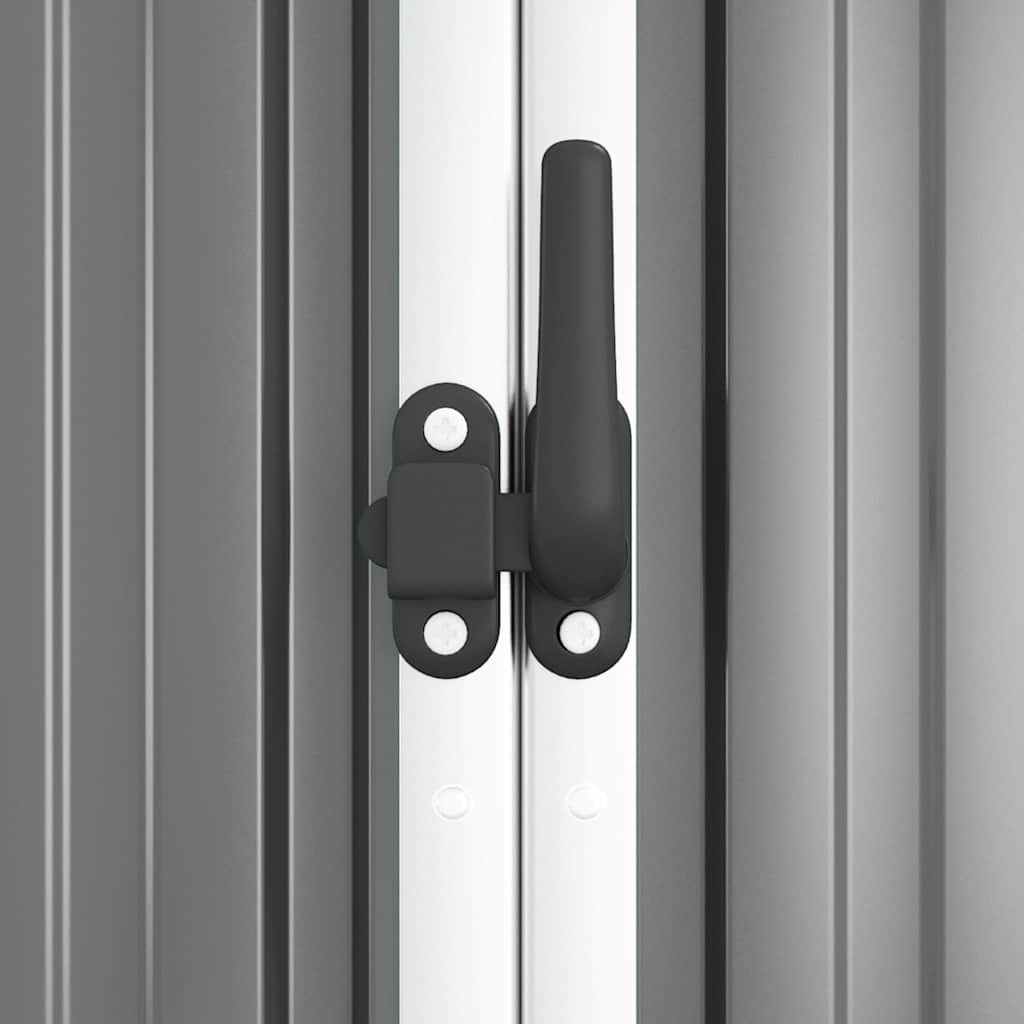 vidaXL Tool Shed | Grey | Galvanised steel, metal, plastic 6
