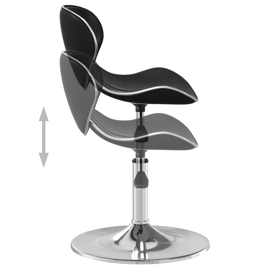 vidaXL Bar Stool Black Faux Leather 6