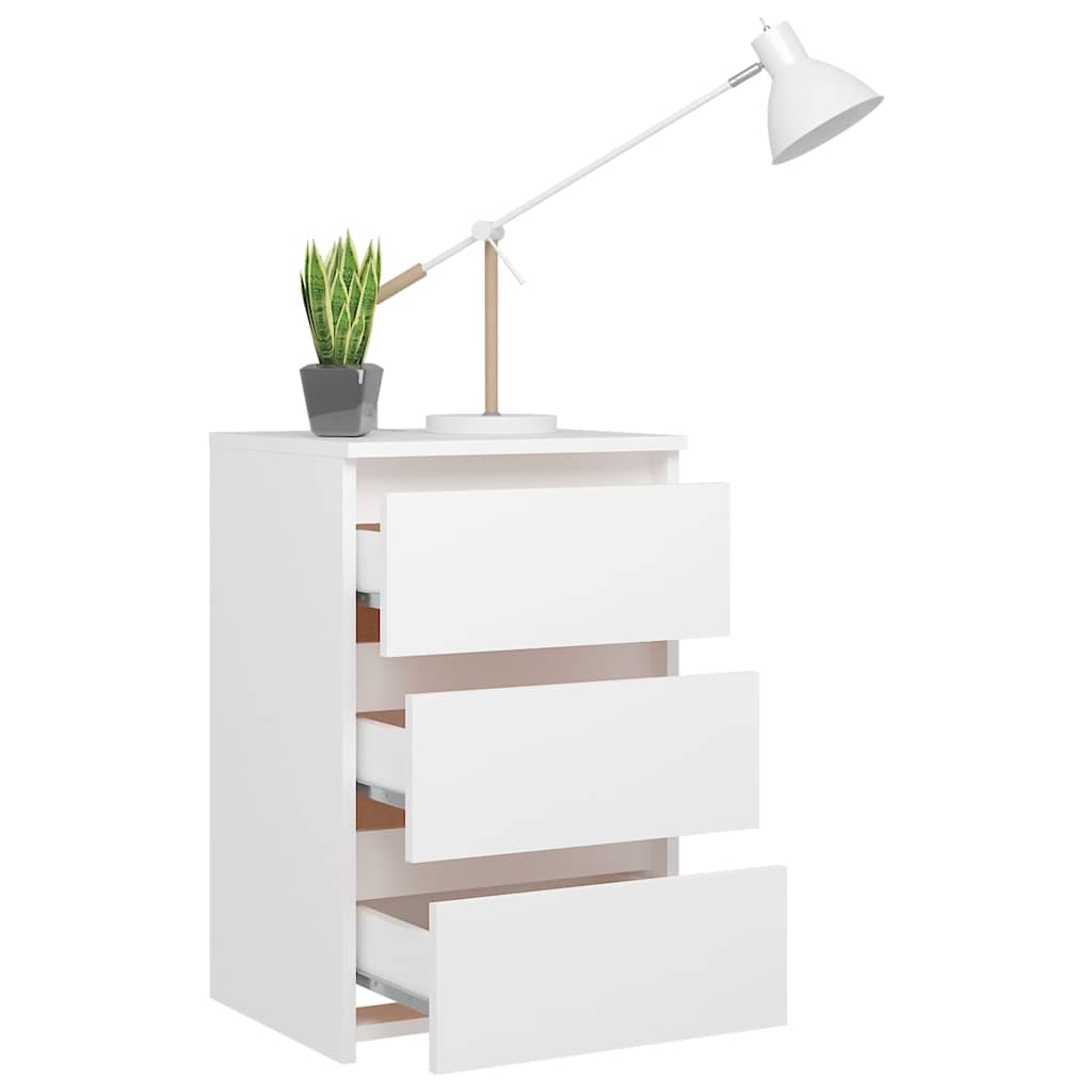 806211 vidaXL Bed Cabinet White 40x35x62,5 cm Engineered Wood 6