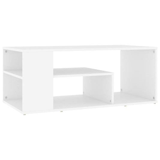 Coffee Table 100x50x40 cm Engineered Wood White