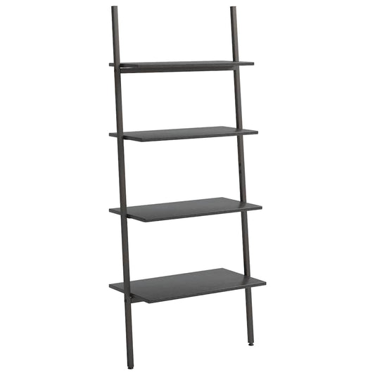 vidaXL Leaning Shelf | Black | Engineered wood, Steel | Medium | Leaning Shelf 2