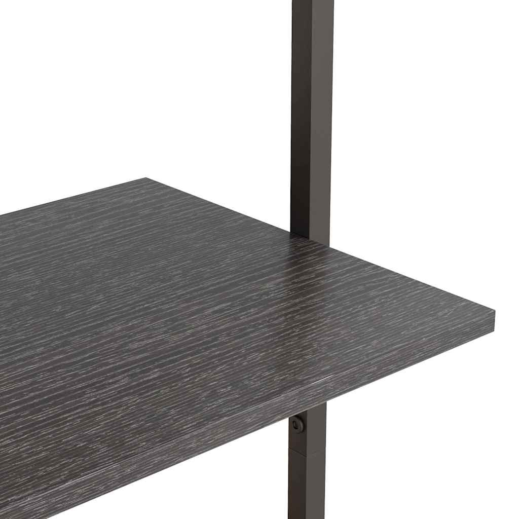 vidaXL Leaning Shelf | Black | Engineered wood, steel | Medium | Leaning Shelf 6